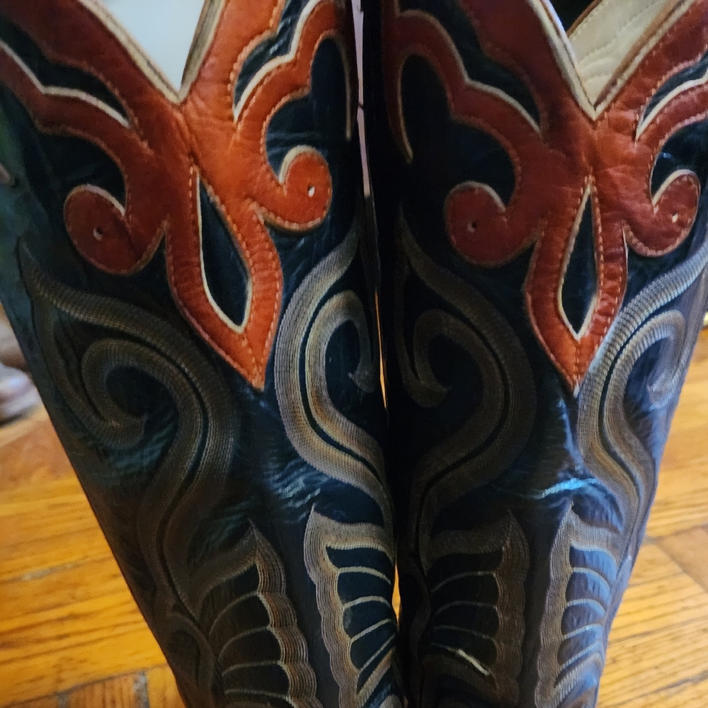 Vintage Larry Mahan Tall Cowboy Boots - Picture 6 of 12